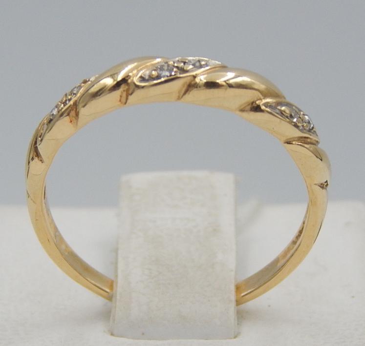 Кольцо из красного золота с бриллиантом (-ми) (28660606) 1
