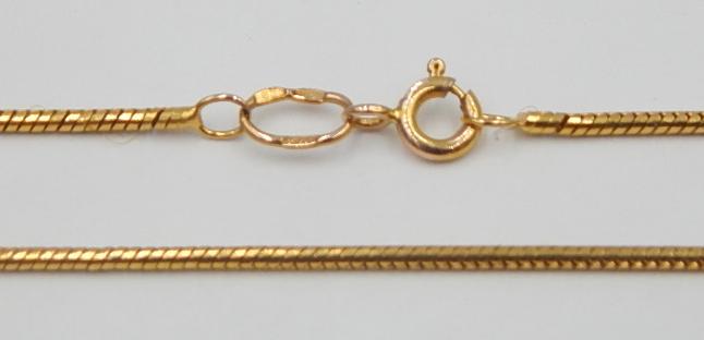 Цепь из желтого золота с плетением Снейк (29805337) 0