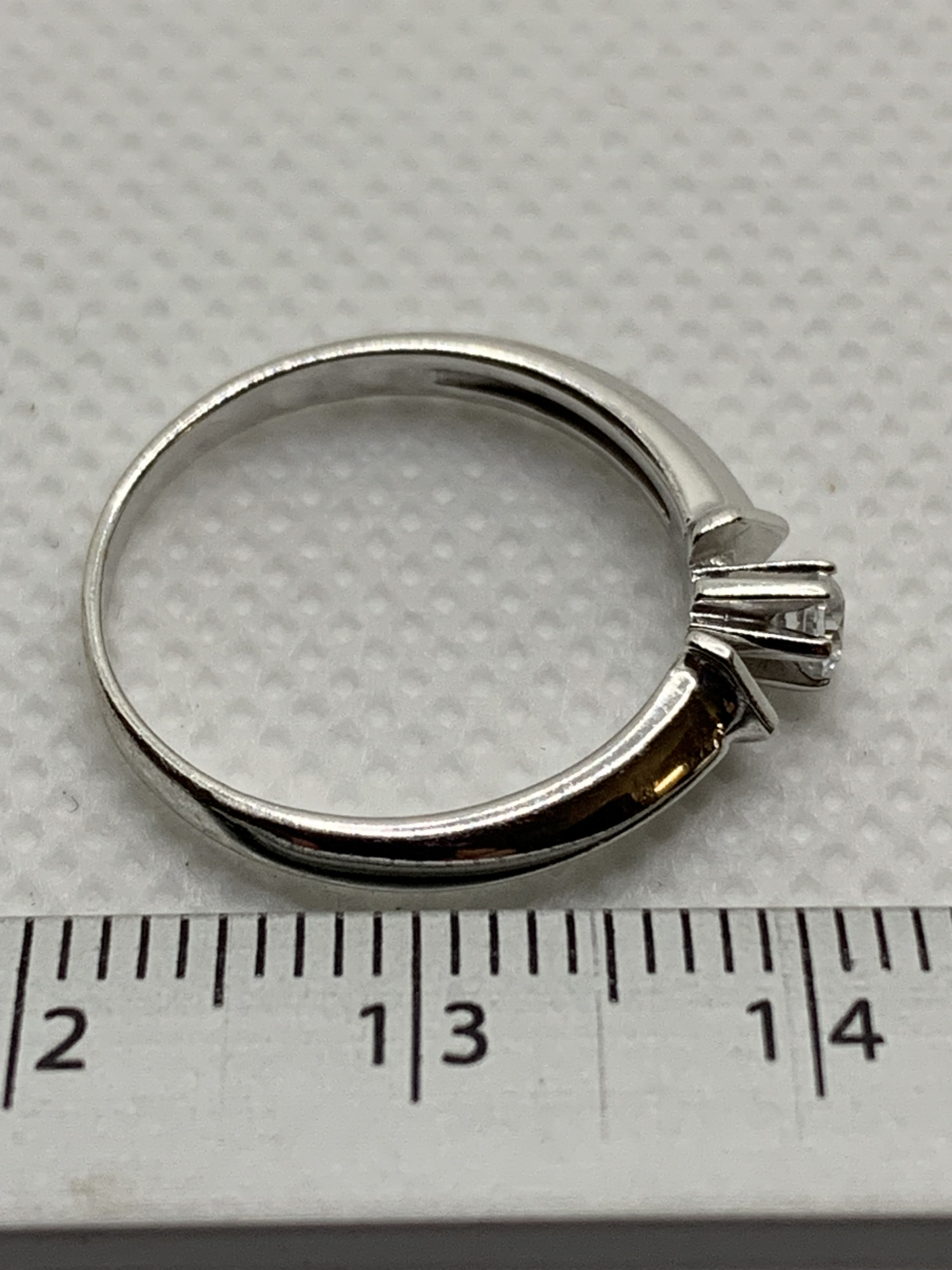 Кольцо из белого золота с цирконием (32577762)  3