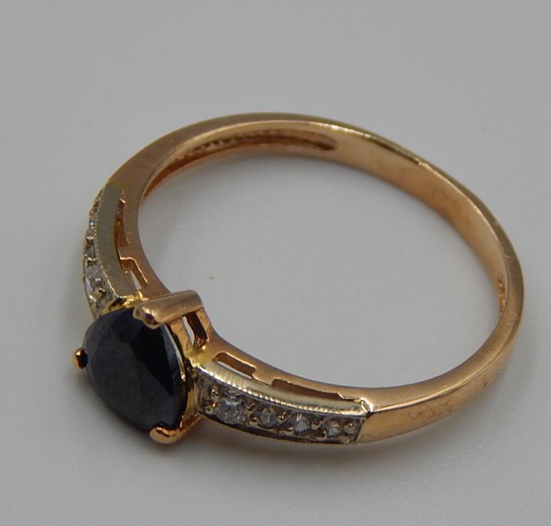 Кольцо из красного золота с цирконием (32148213) 4