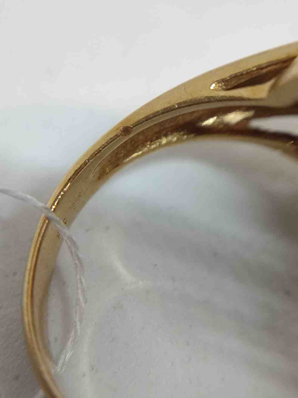 Кольцо из желтого золота с сапфиром, жемчугом и бриллиантом (-ми) (27417678)  4