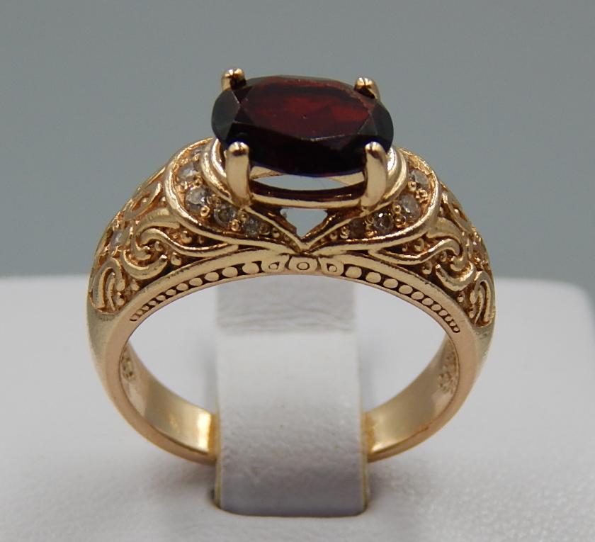 Кольцо из красного золота с цирконием (31056727)  1