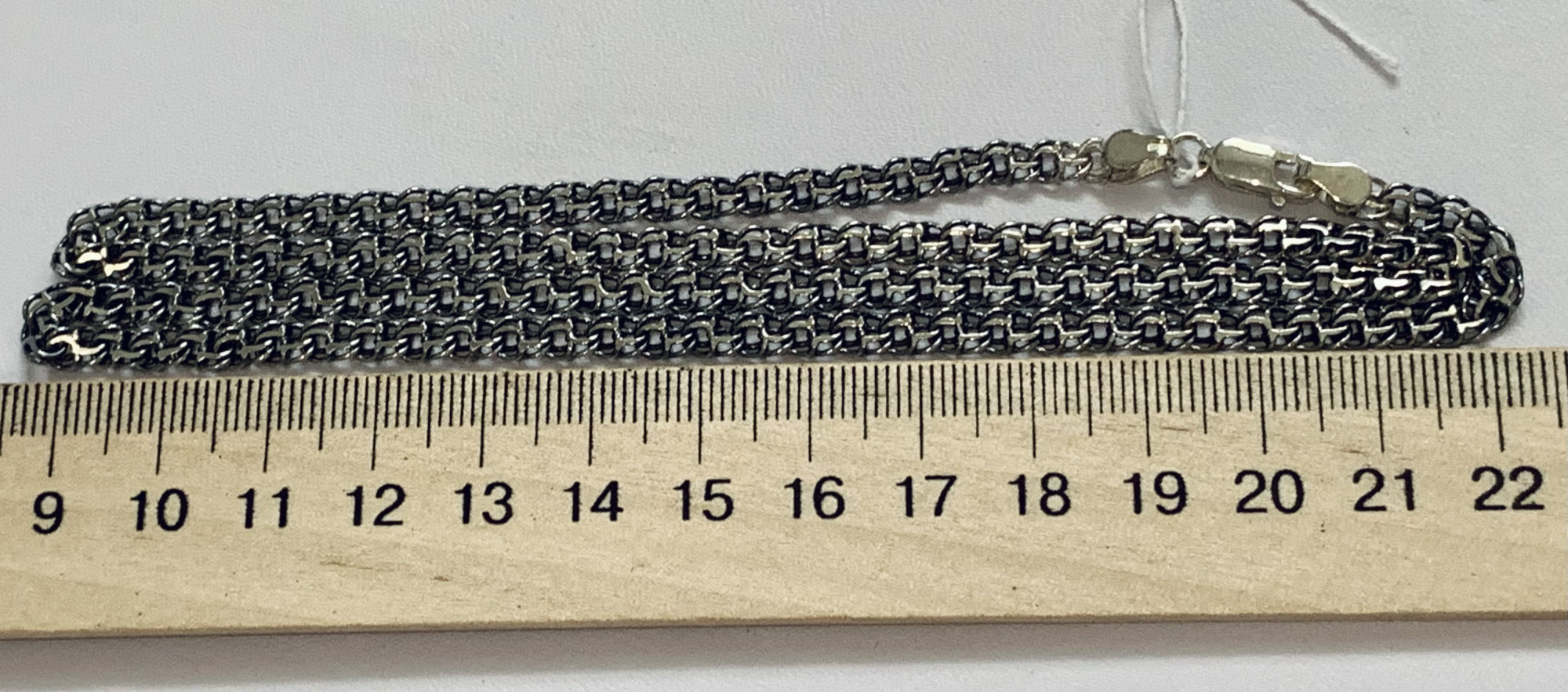 Серебряная цепь с плетением Бисмарк (30526360) 3