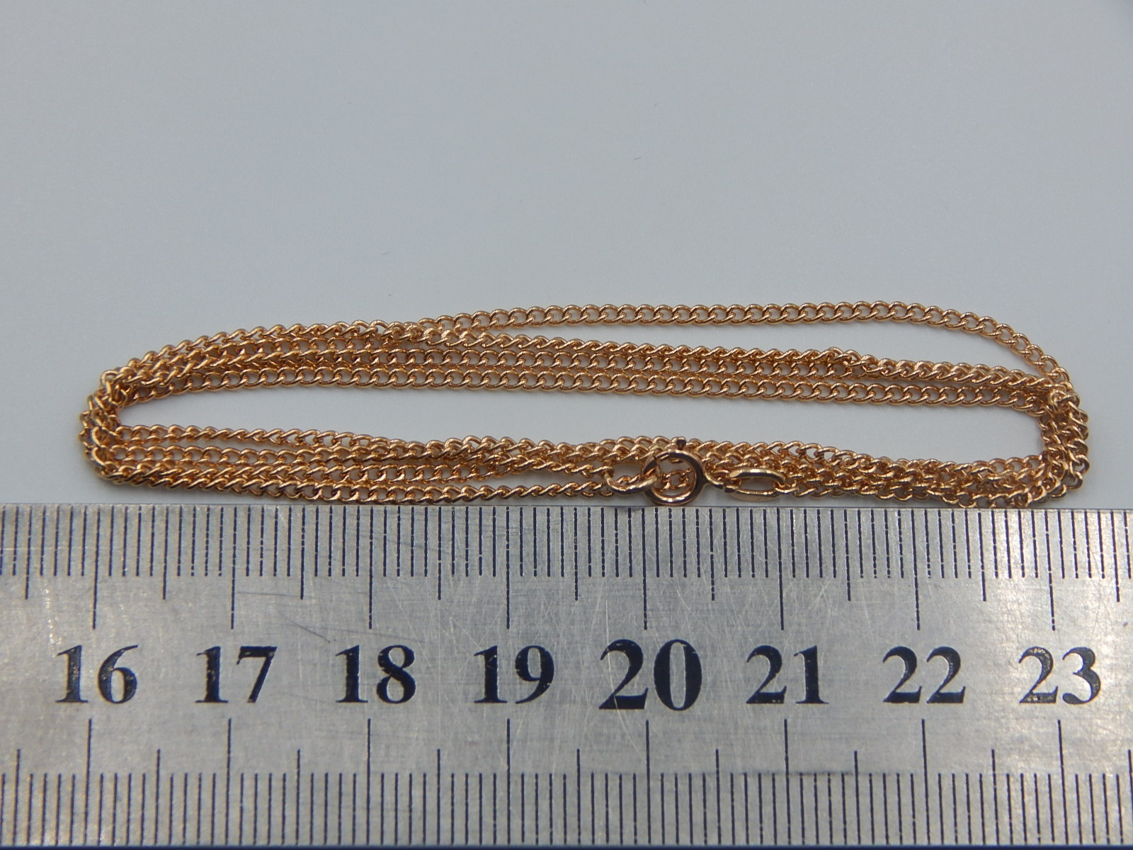 Ланцюжок з червоного золота з плетінням панцирное (33302140) 3