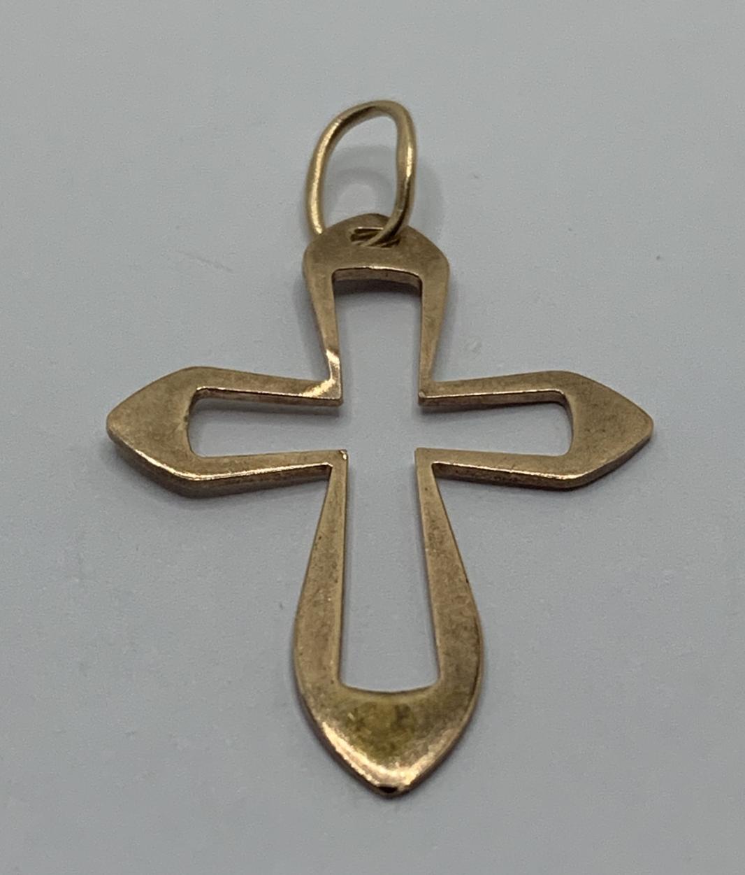 Підвіс-хрест з червоного золота (33143198) 0