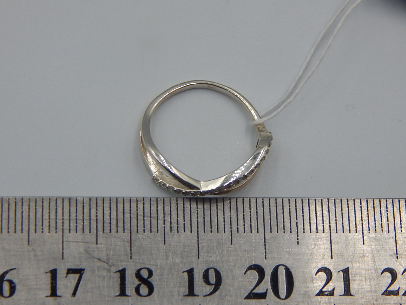 Серебряное кольцо с позолотой и цирконием (32317580) 3