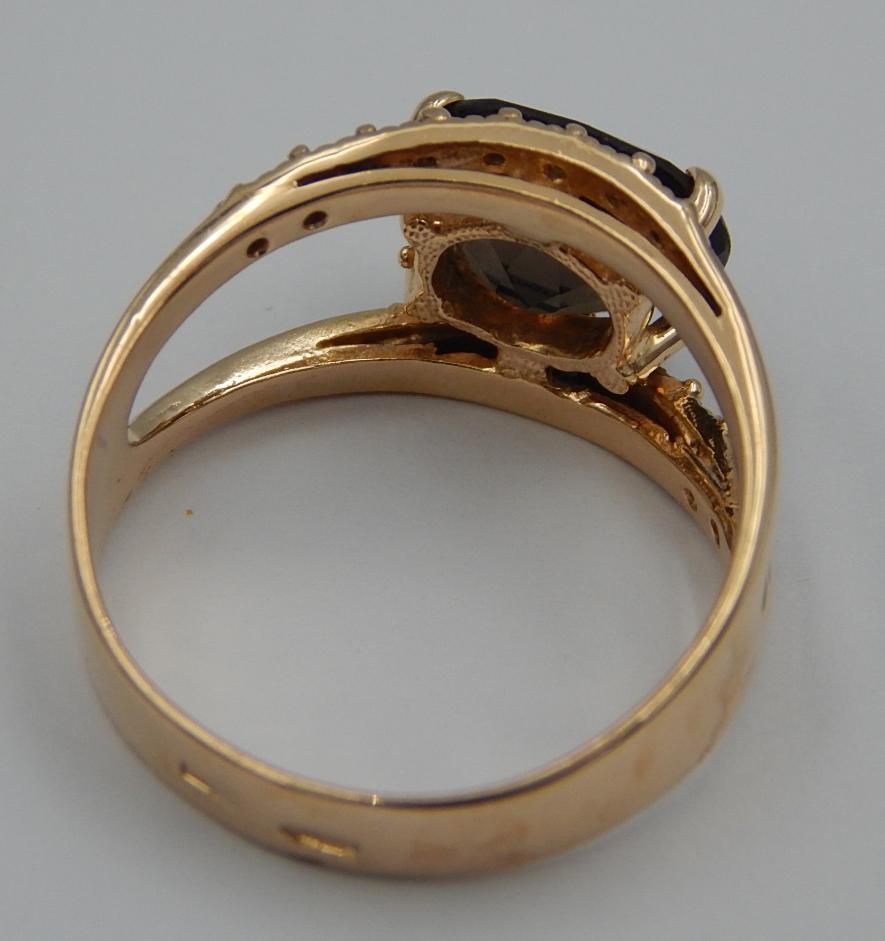 Кольцо из красного золота с цирконием (28187132) 5