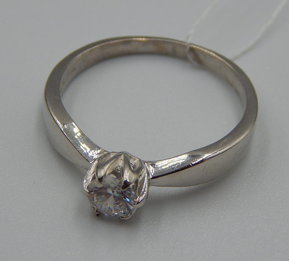 Серебряное кольцо с цирконием (31292839) 2