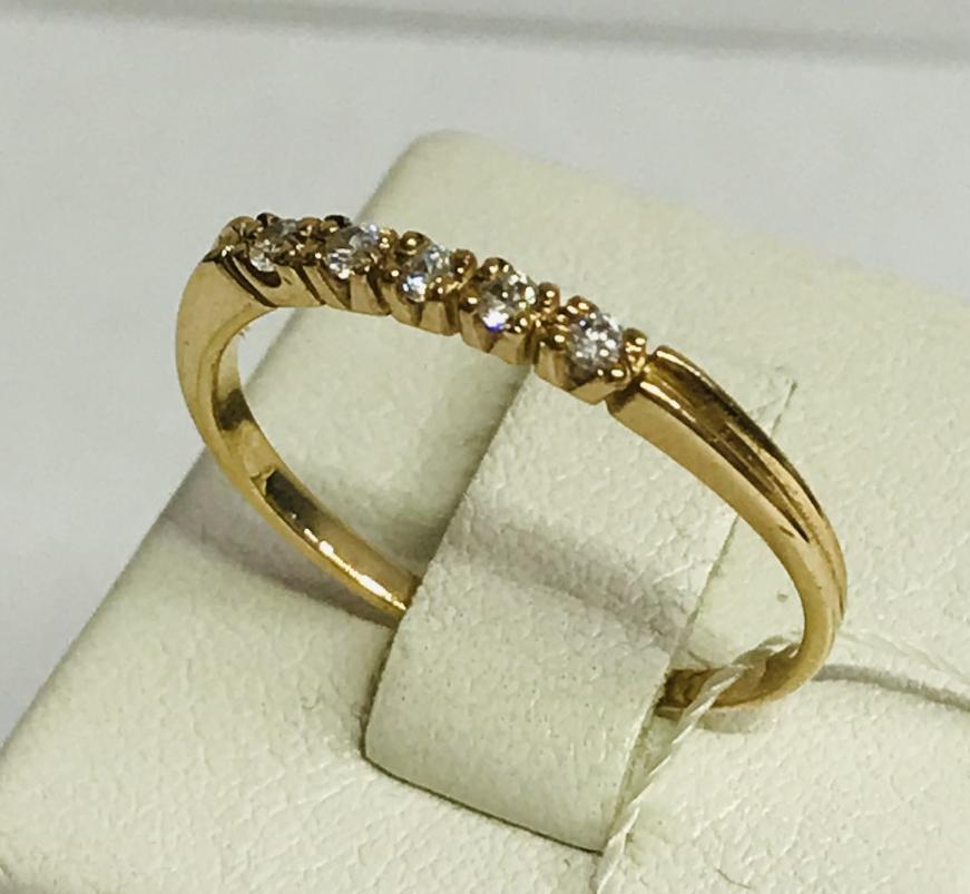 Кольцо из красного золота с цирконием (29892399) 0