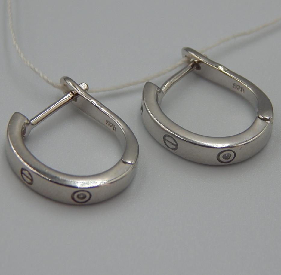 Срібні сережки з цирконієм (33062827) 2