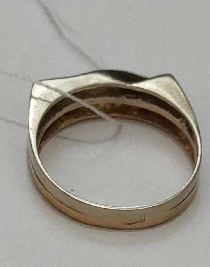 Перстень из красного и белого золота с цирконием (32289785)  5