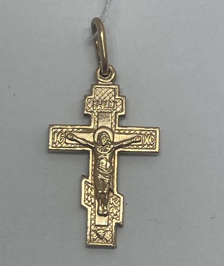 Підвіс-хрест з червоного золота (33806403) 0
