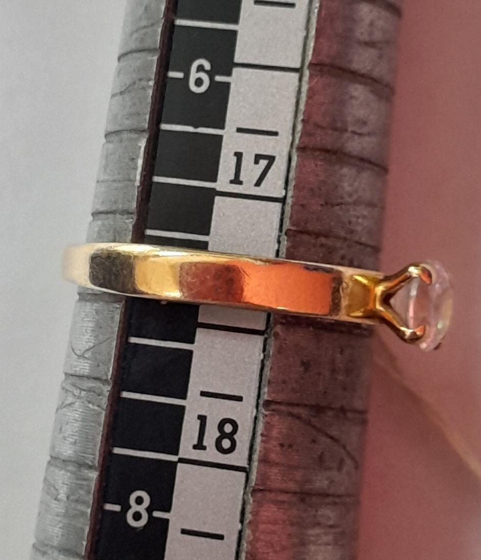 Кольцо из красного золота с цирконием (33723204) 2