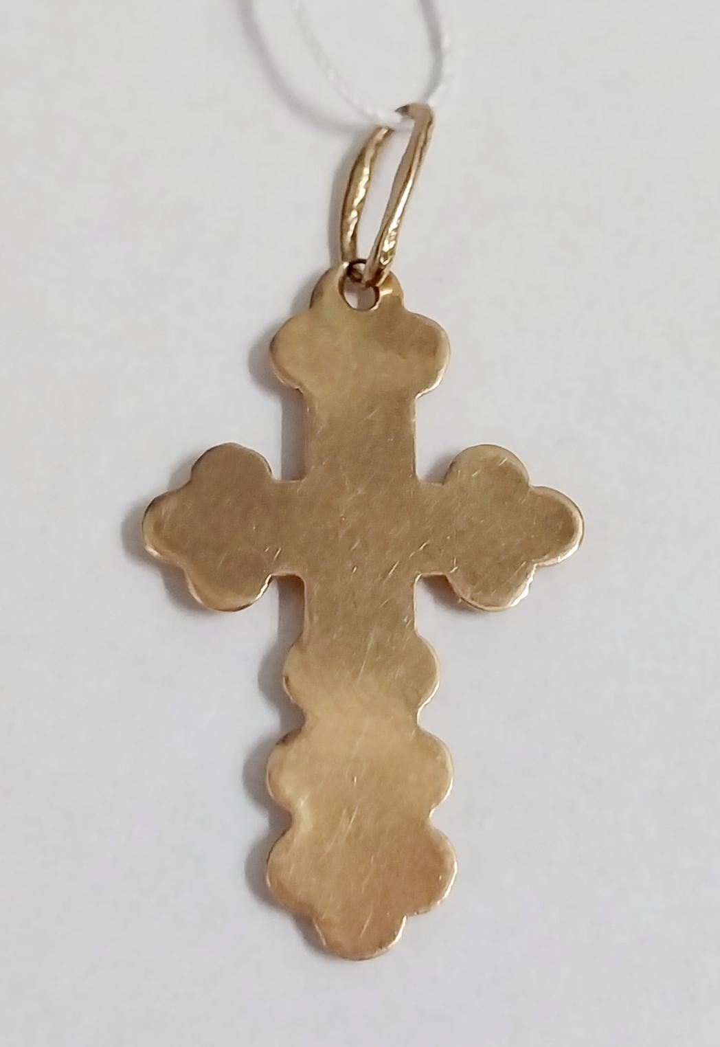Підвіс-хрест з червоного золота (32592976) 1