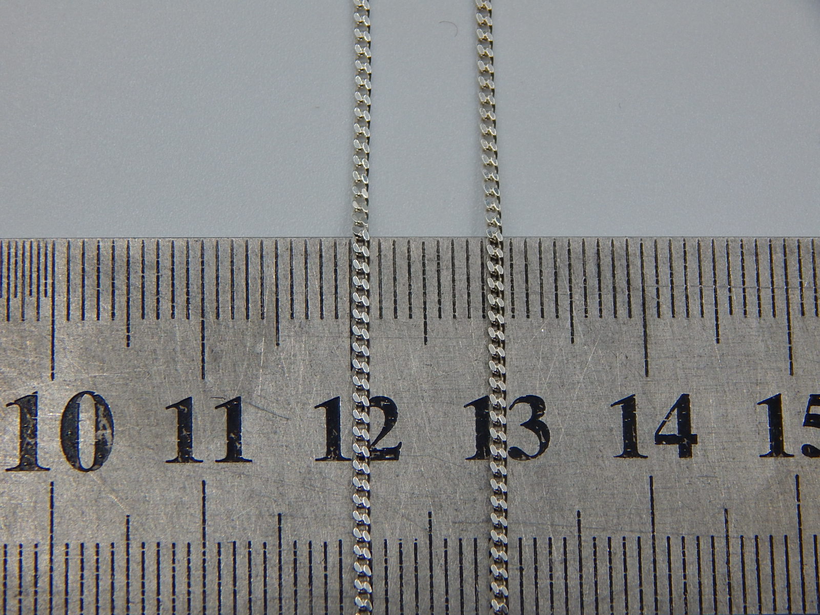 Серебряная цепь с плетением панцирное (31893395) 2