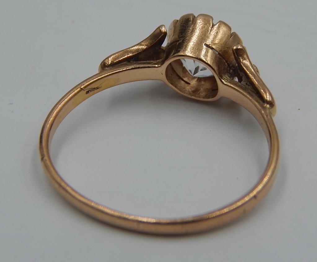Кольцо из красного золота с цирконием (33678778)  5