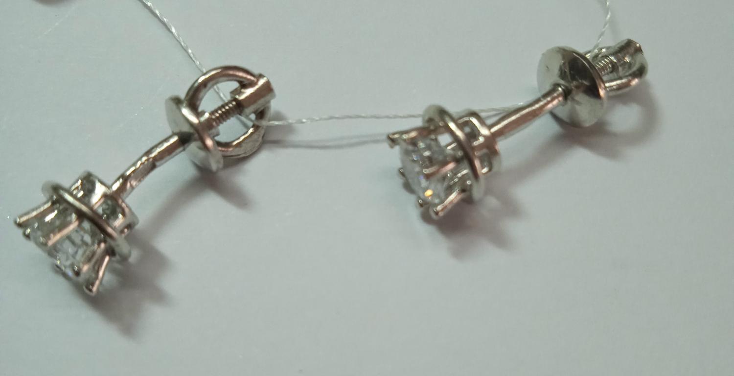 Срібні сережки з цирконієм (28353342) 2