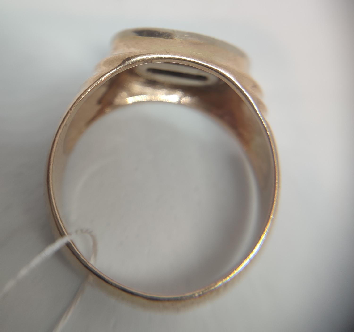 Перстень із червоного та білого золота з цирконієм (28546584) 5