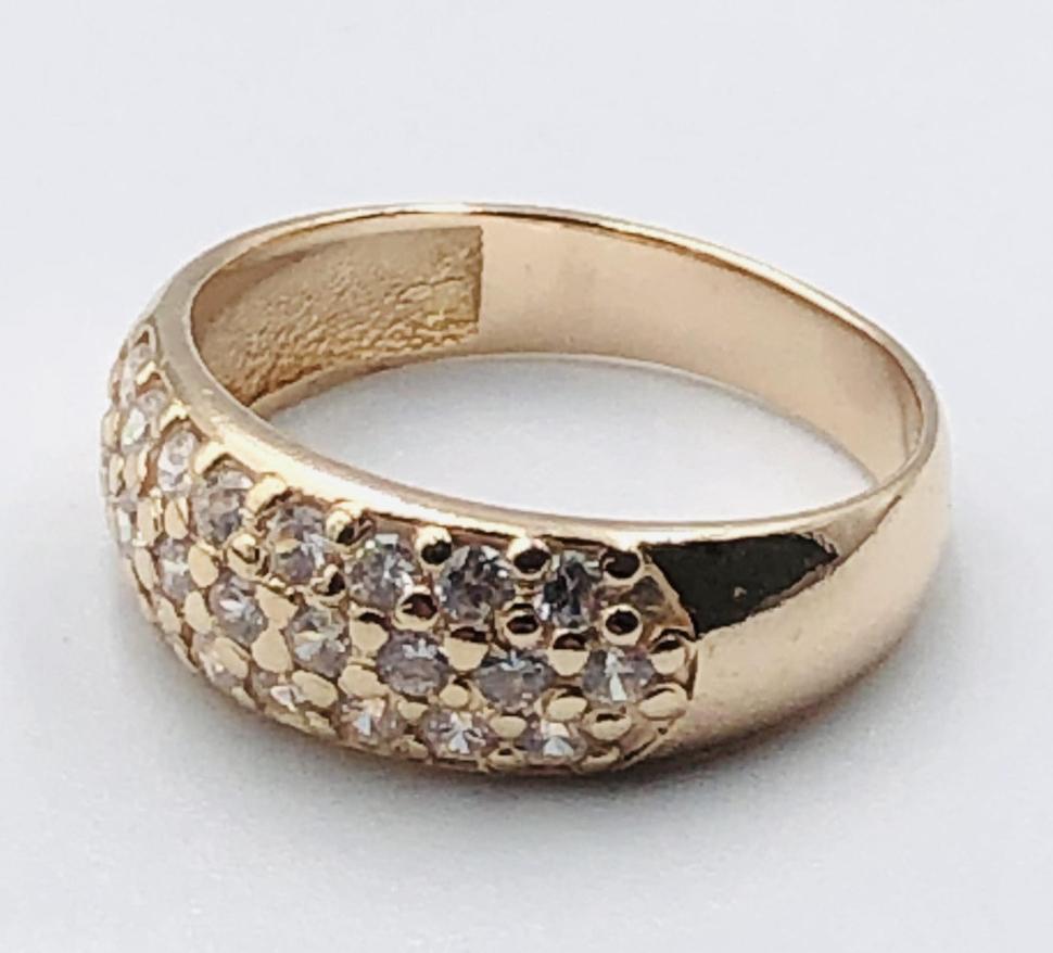 Кольцо из красного золота с цирконием (33724604) 1