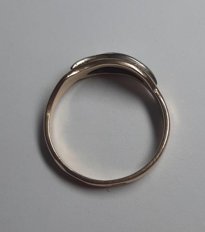 Кольцо из красного и белого золота с цирконием (33649920) 1