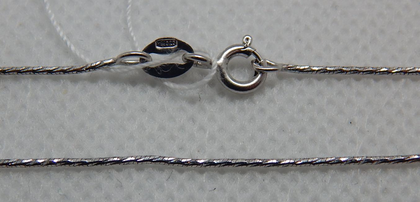 Серебряная цепь с плетением Снейк (30460990) 0