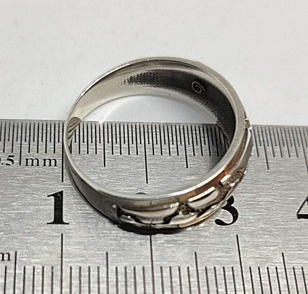 Серебряное кольцо с позолотой (31407028) 3