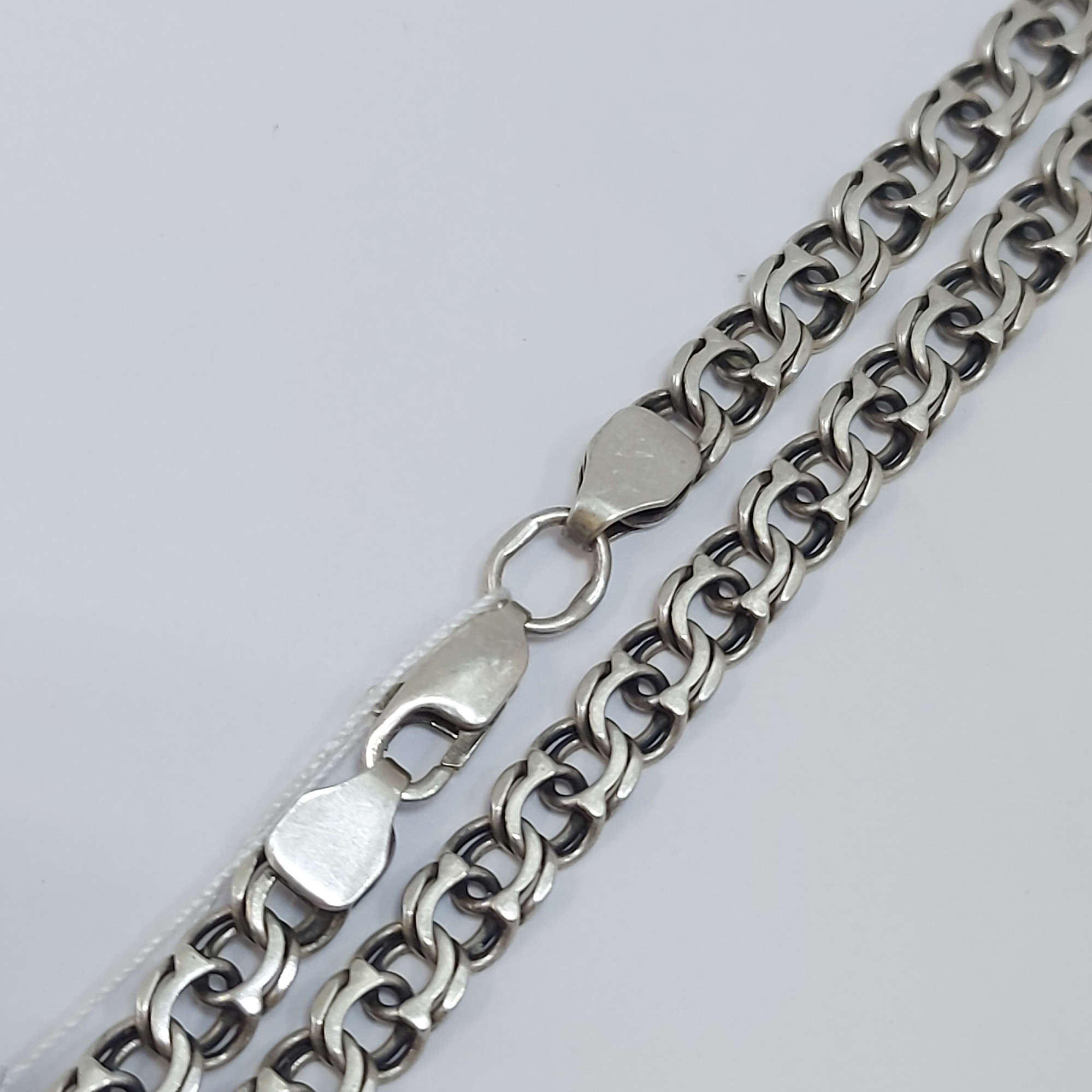 Серебряная цепь с плетением Бисмарк (33498819) 0