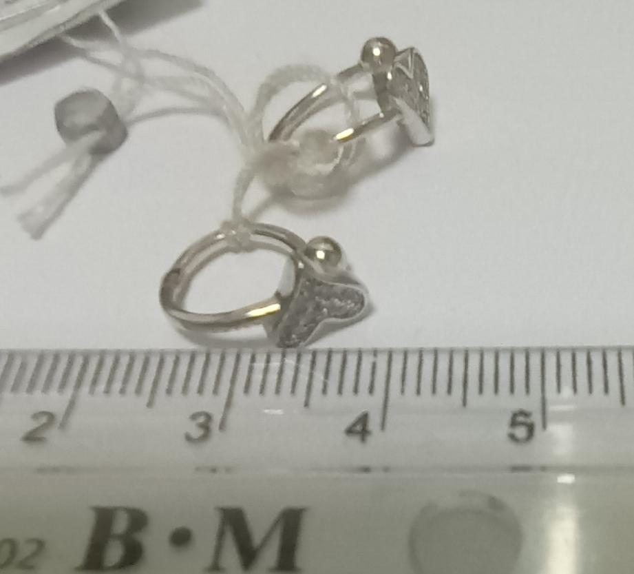 Срібні сережки з цирконієм (30954460)  1