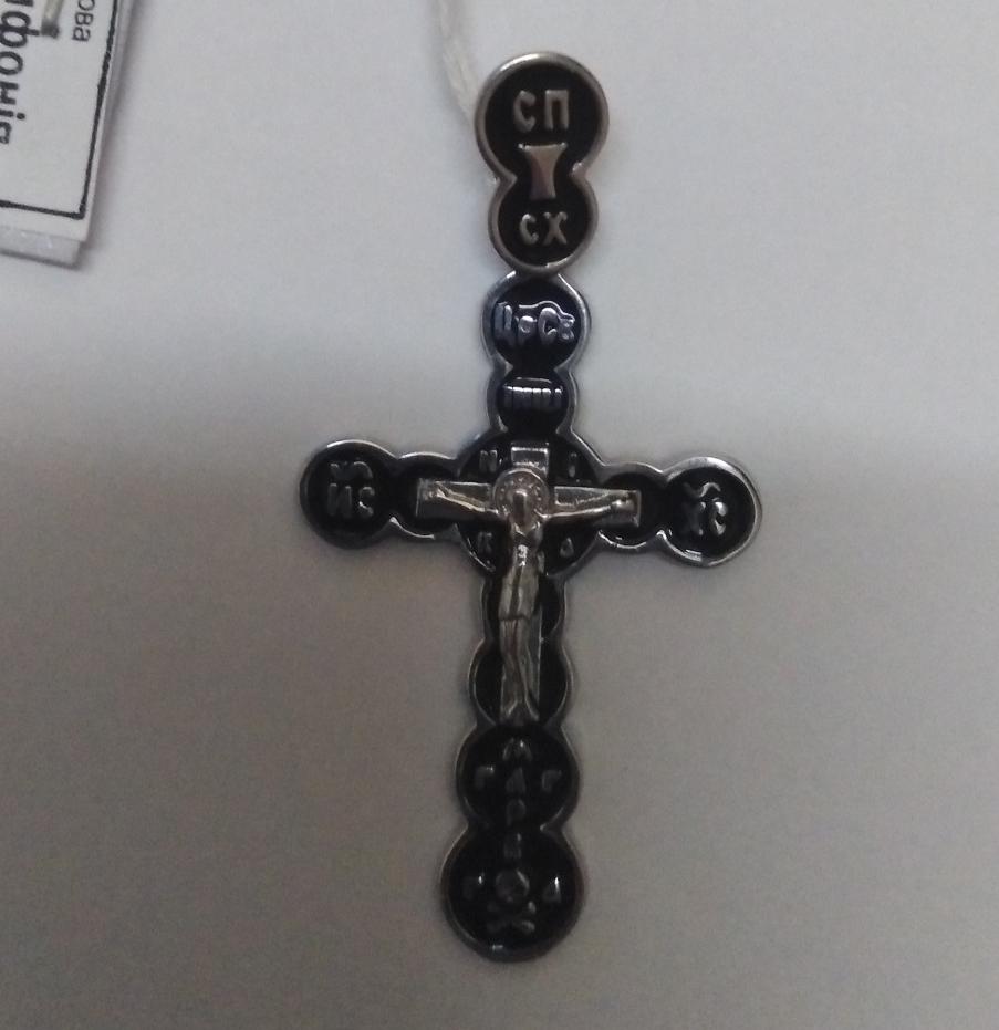 Срібний підвіс-хрест (30609601) 0