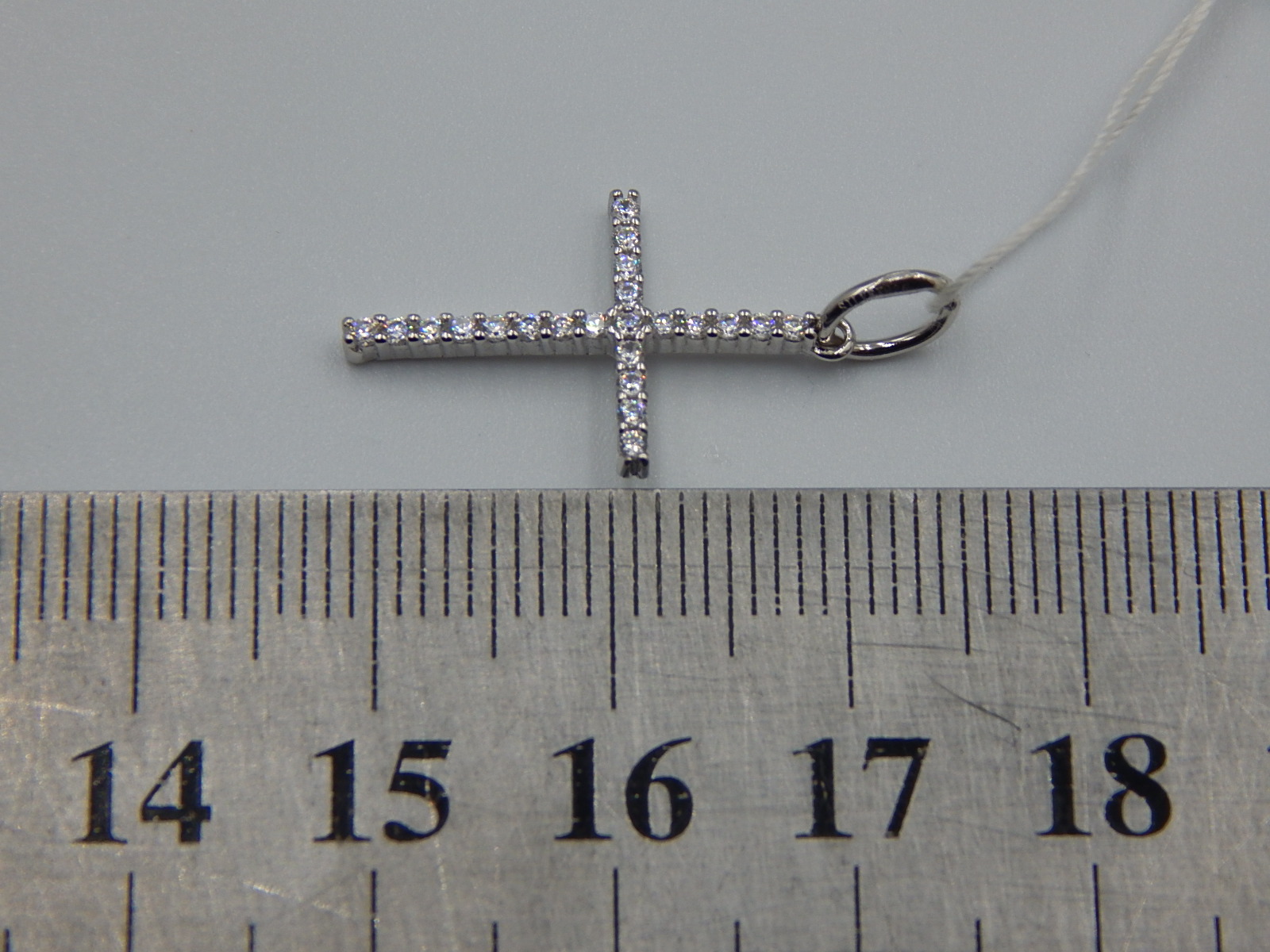 Срібний підвіс-хрест із цирконієм (32930955) 3