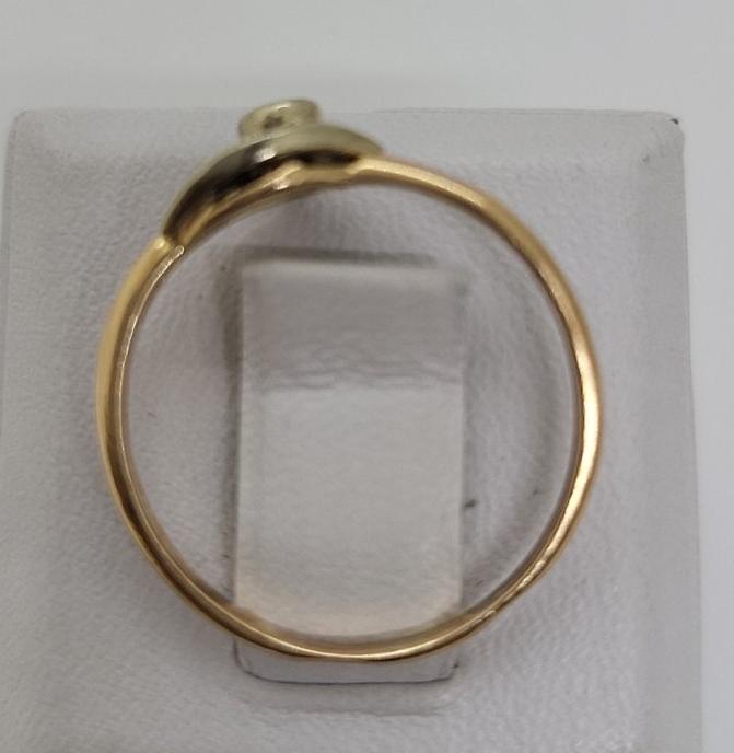Кольцо из красного и белого золота с цирконием (33701245)  3