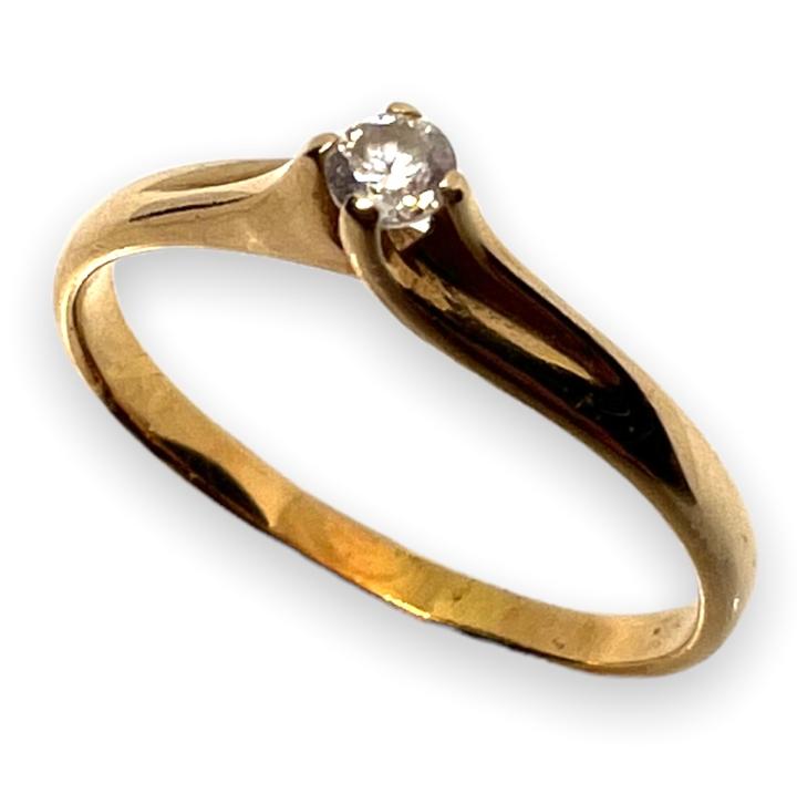 Кольцо из красного золота с цирконием (28938299) 0