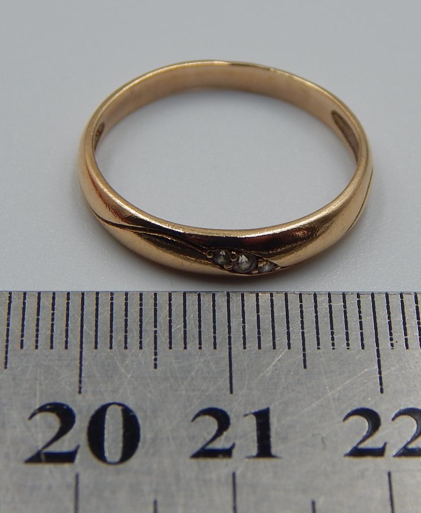 Кольцо из красного золота с цирконием (33431034)  5