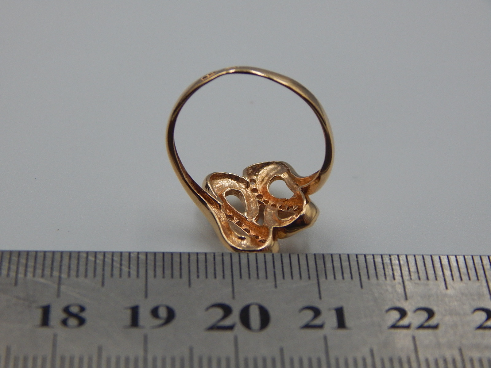 Кольцо из красного золота с цирконием (31492202)  5