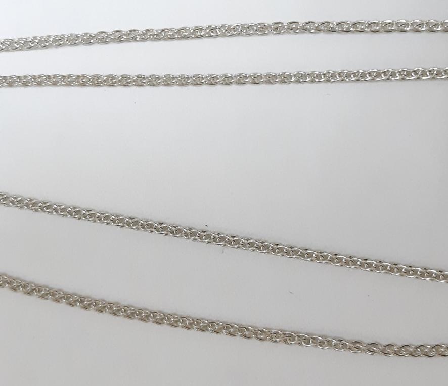Серебряная цепь с плетением Колосок (30528515) 0