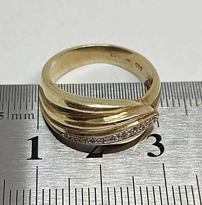 Кольцо из желтого и белого золота с бриллиантом (-ми) (32830327) 6
