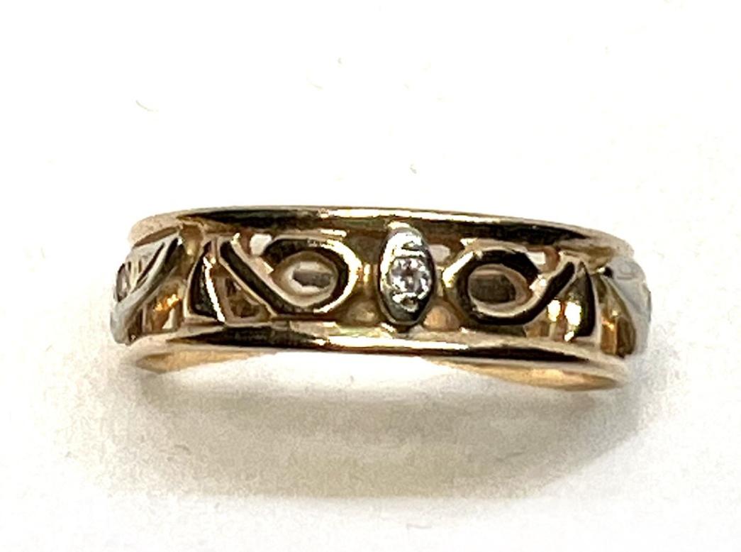 Кольцо из красного и белого золота с цирконием (28203664) 1