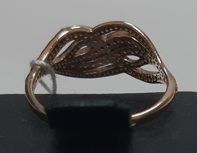 Кольцо из красного золота с цирконием (30212509) 4