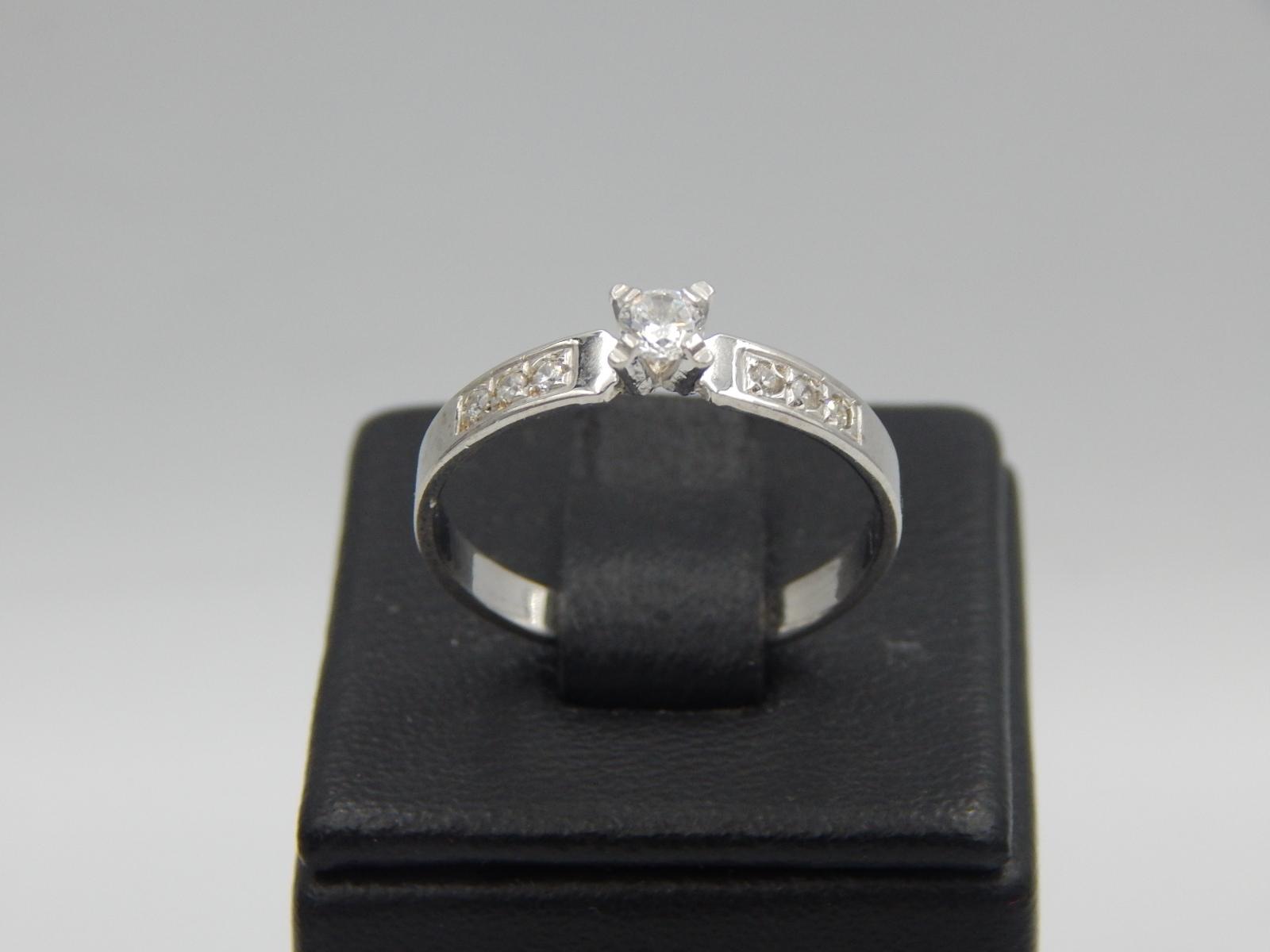 Серебряное кольцо с цирконием (30514539) 2
