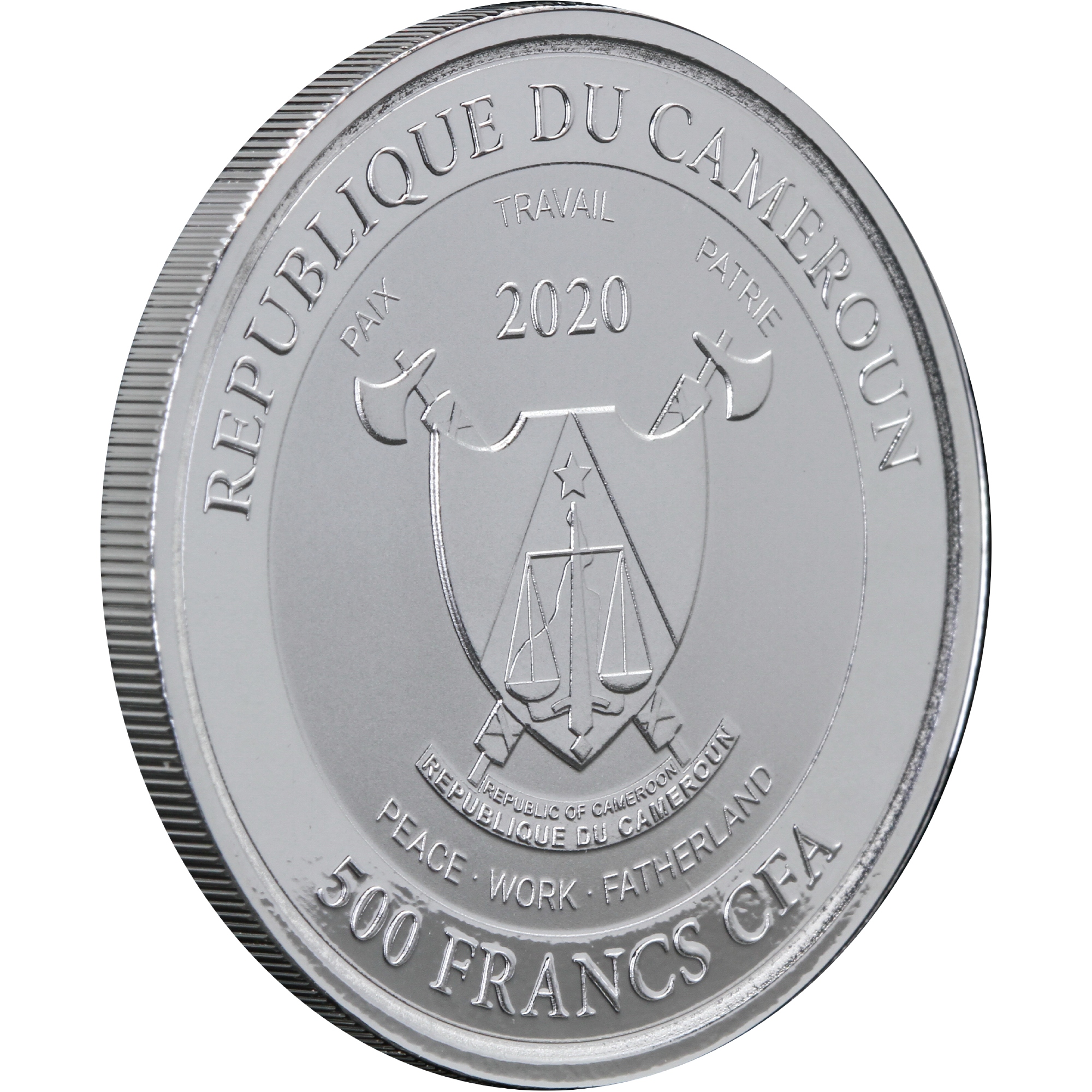 Серебряная монета 1oz Мандрил 500 франков КФА 2020 Камерун (29128133) 3