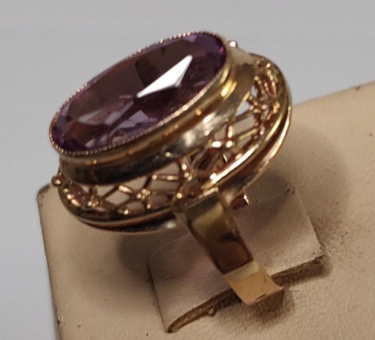 Кольцо из красного золота с александритом (31968430) 2