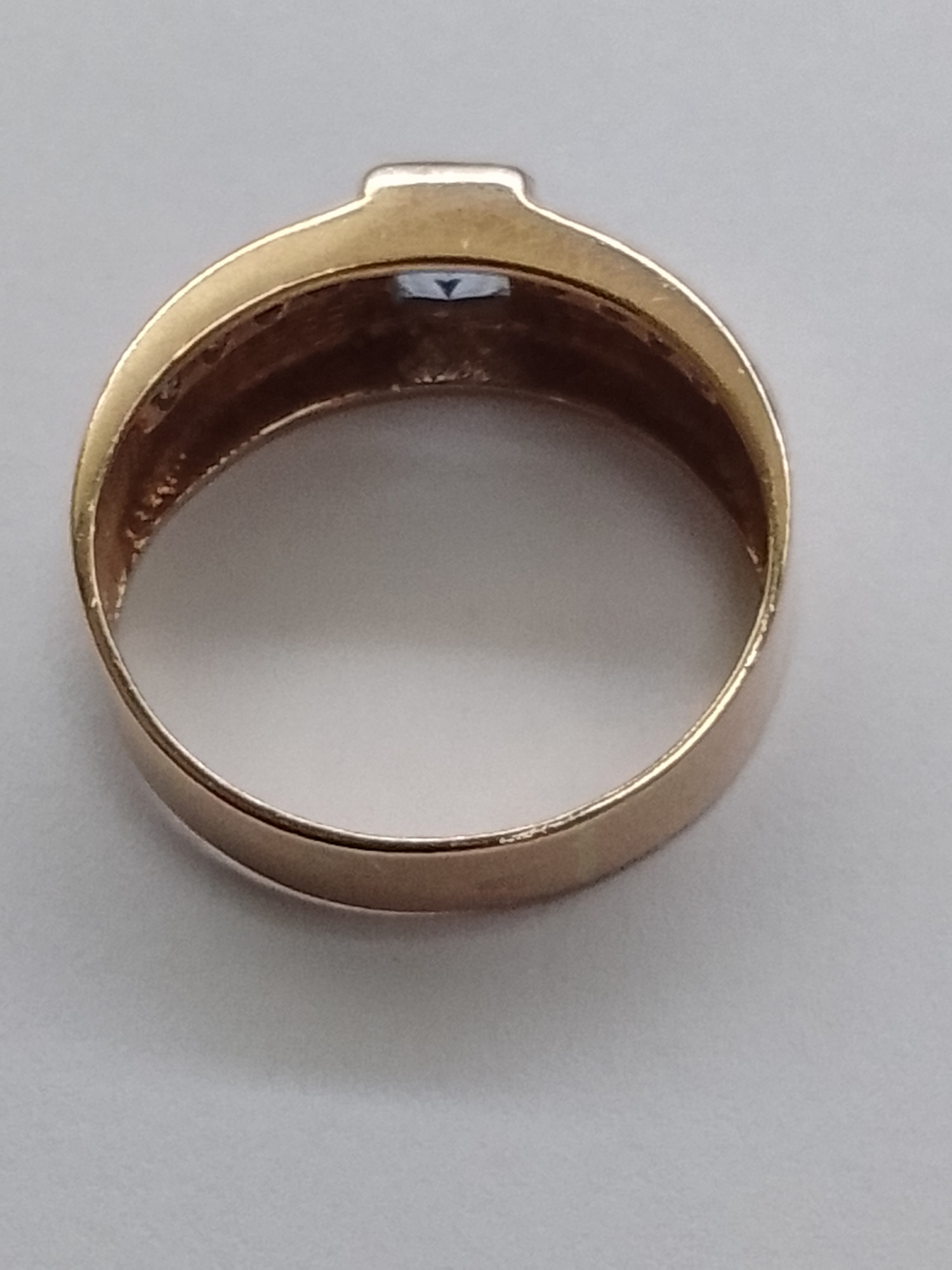 Кольцо из красного золота с топазом и цирконием (31973708) 3