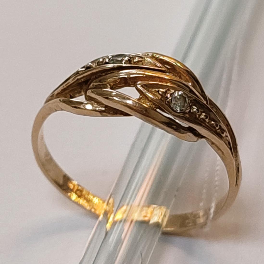 Кольцо из красного золота с цирконием (33723824) 1