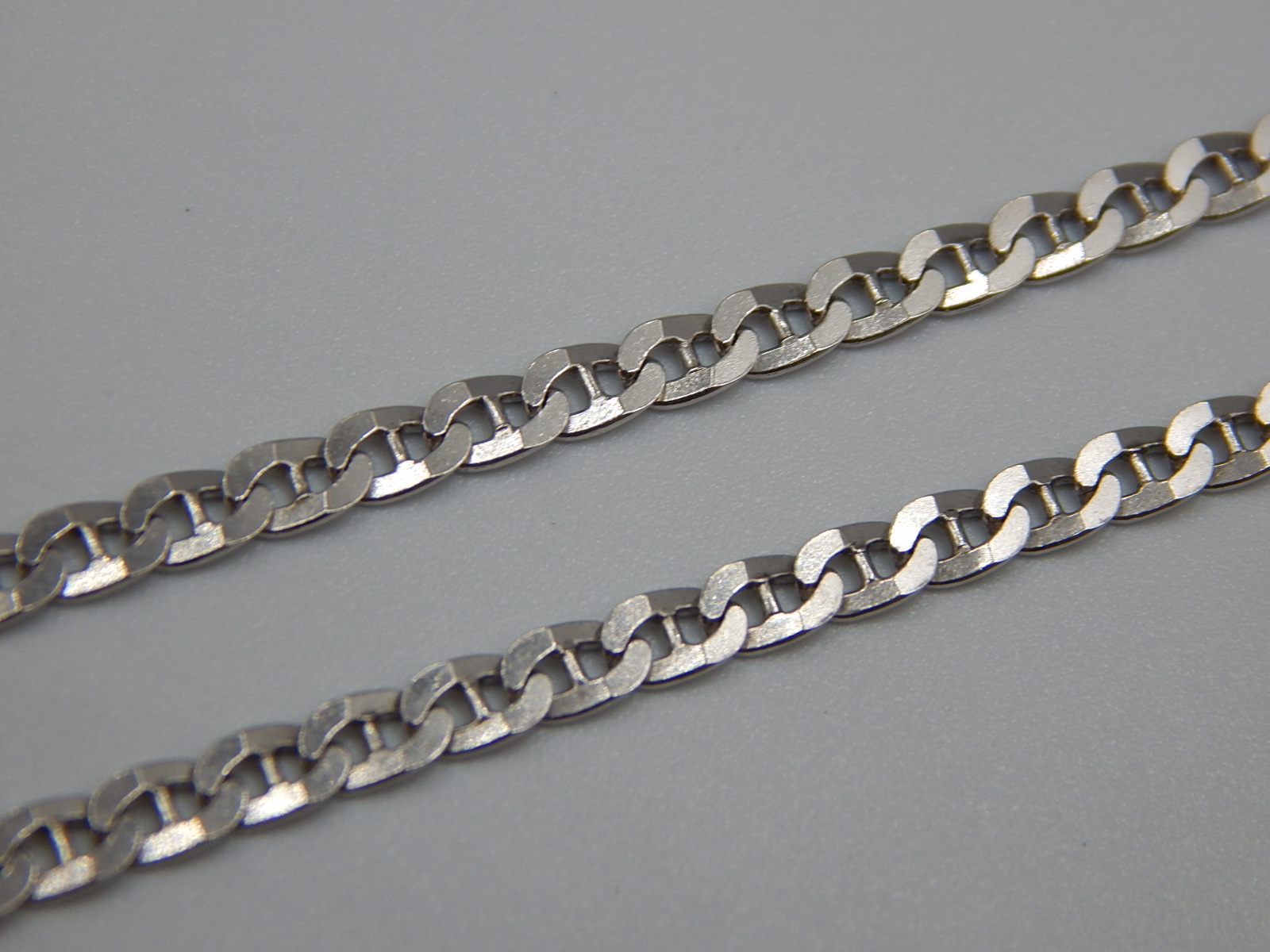 Серебряная цепь с плетением морское якорное (30554191) 0