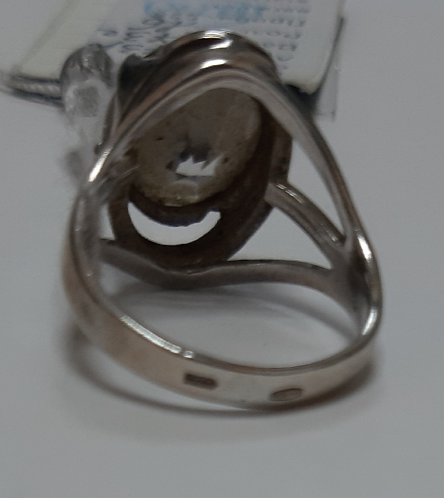 Серебряное кольцо с цирконием (30538677) 12