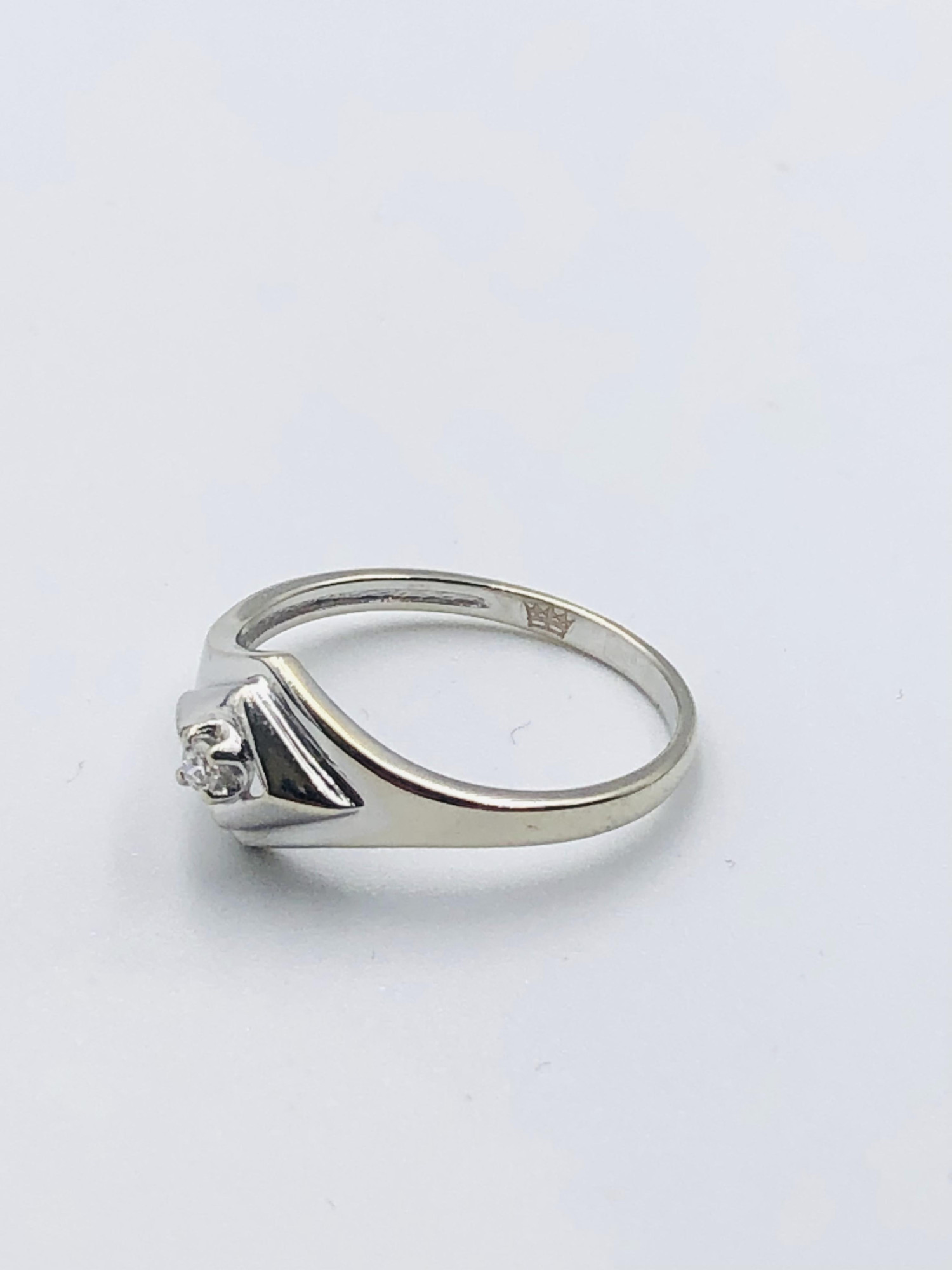 Кольцо из белого золота с бриллиантом (-ми) (33615602) 1