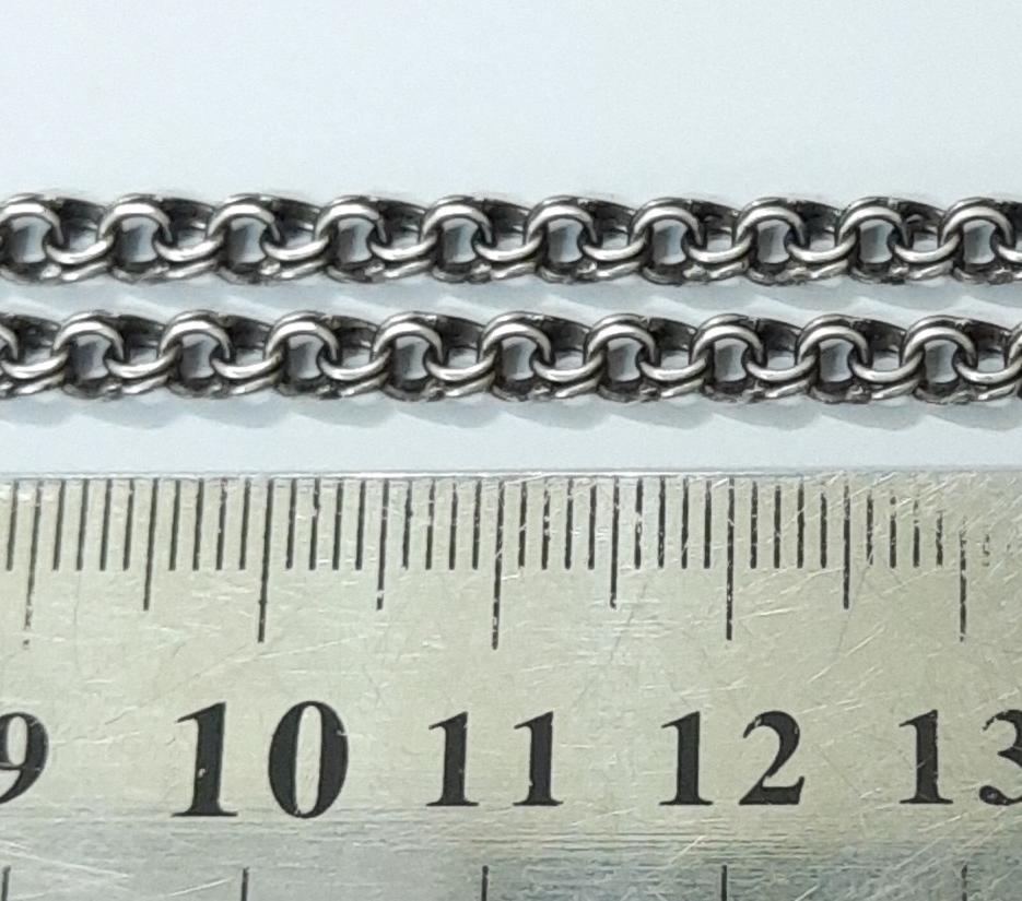 Серебряная цепь с плетением Бисмарк (33000582) 1