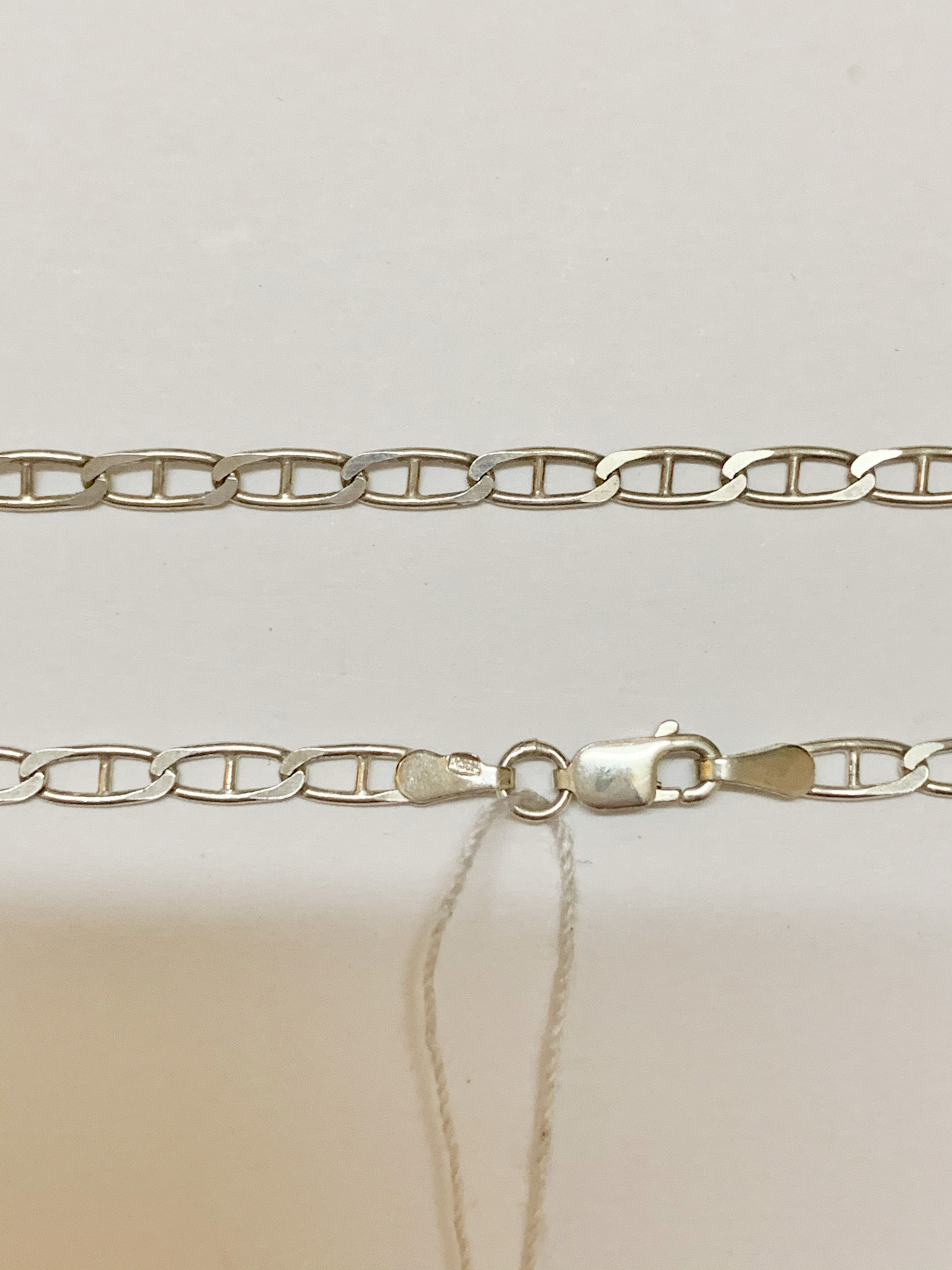 Серебряная цепь с плетением морськое якорное (5915139) 1