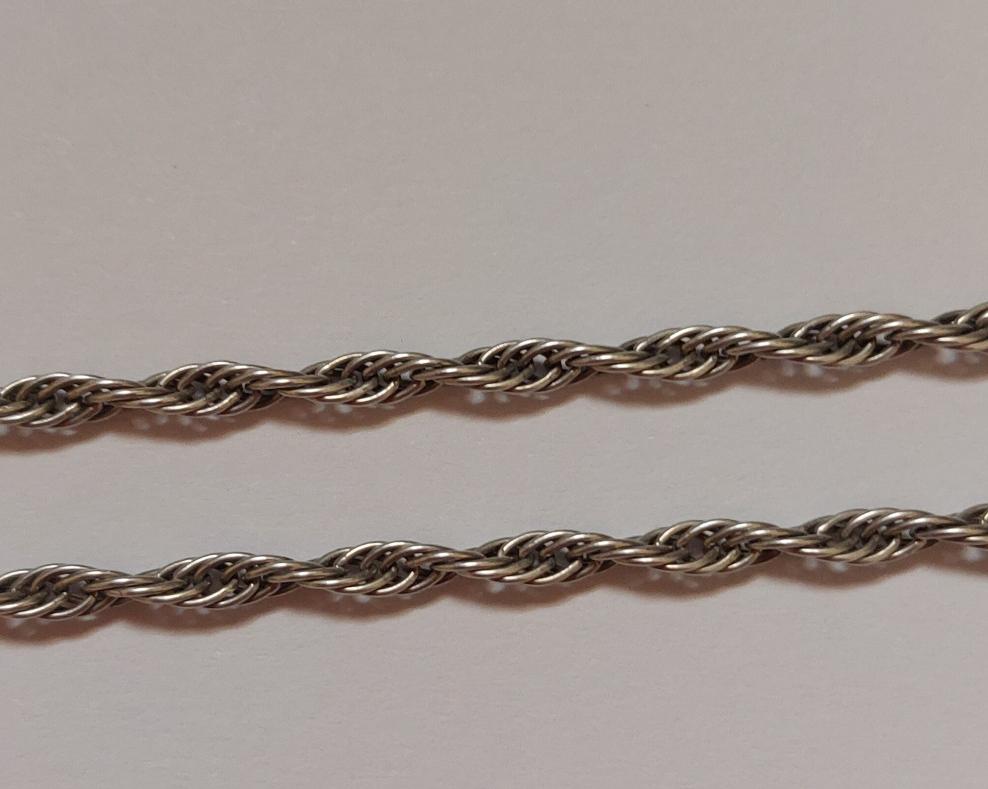 Серебряная цепь с плетением Кордовое (33699811) 3