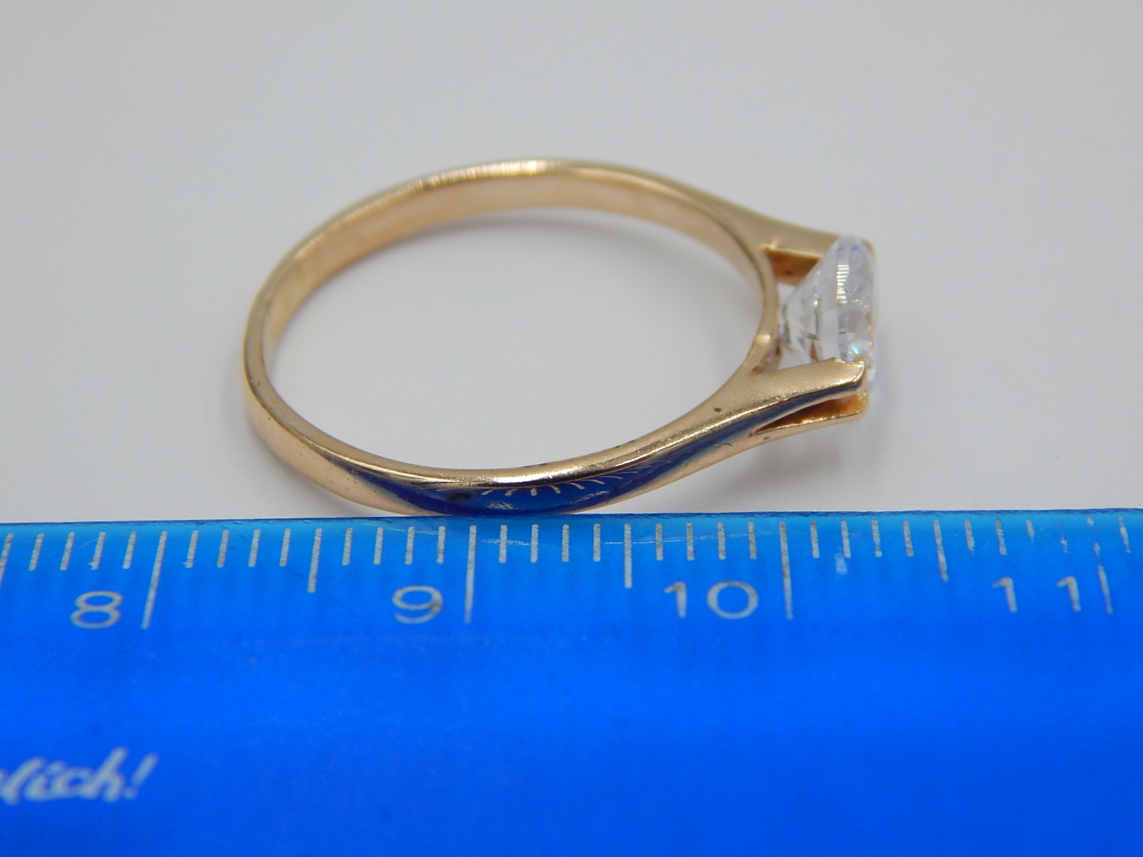 Кольцо из красного золота с цирконием (29062294) 7